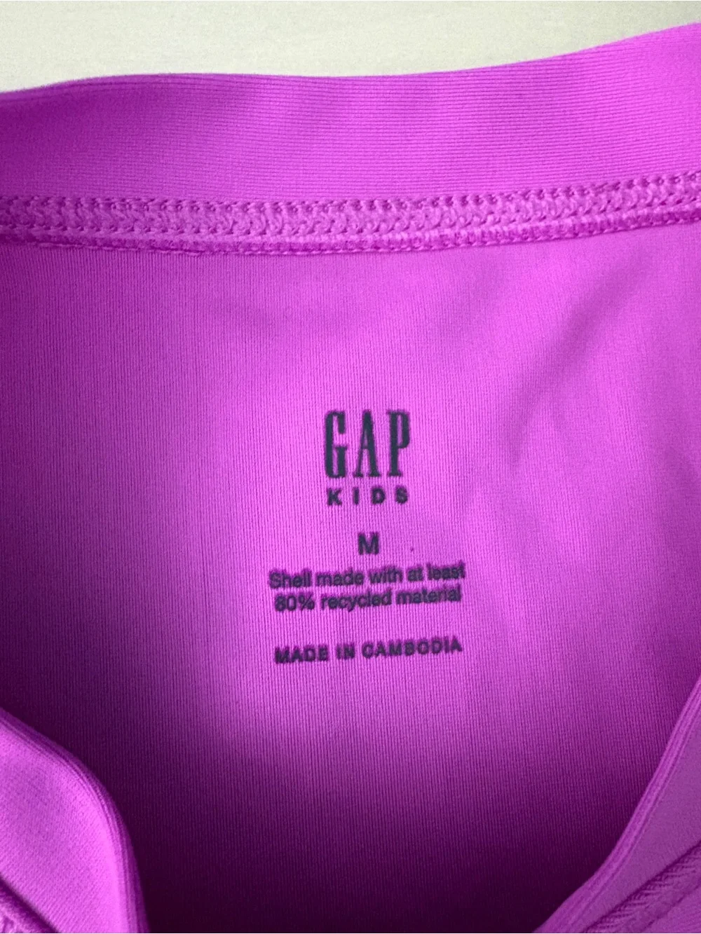 Gap Kids Girls Magenta Long Sleeve Rash Guard Size Medium